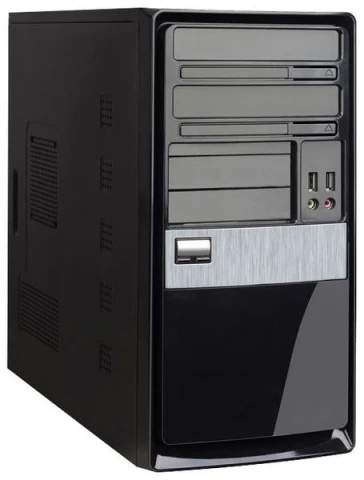 Корпус MiniTower mATX 450 W Codegen SuperPower <QM104-A11> (USB, Audio) Черно-Серебряный
